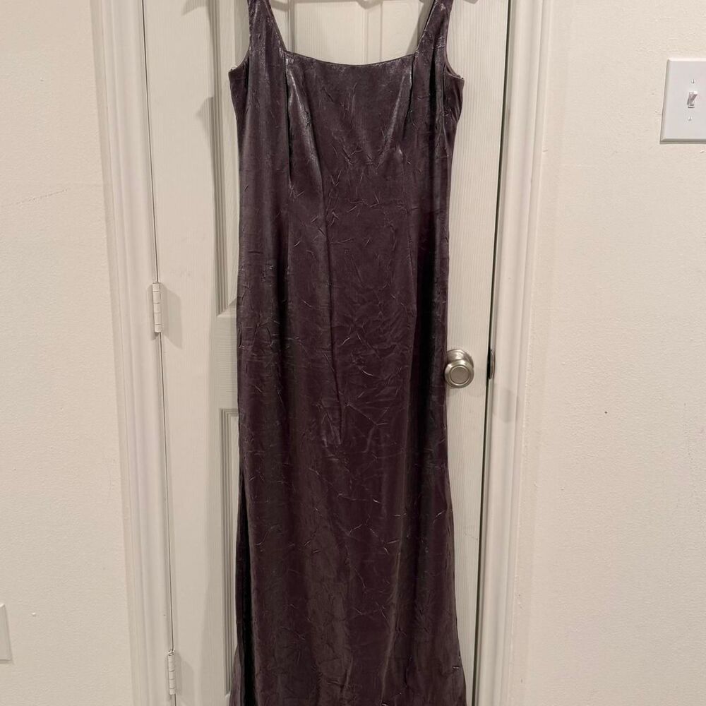 Vintage 90s Y2K Women's ABS Purple Maxi Sleeveless Formal Dress Size 6
